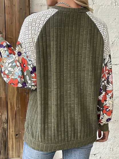 RUBY | Women's swetshirt with floran print