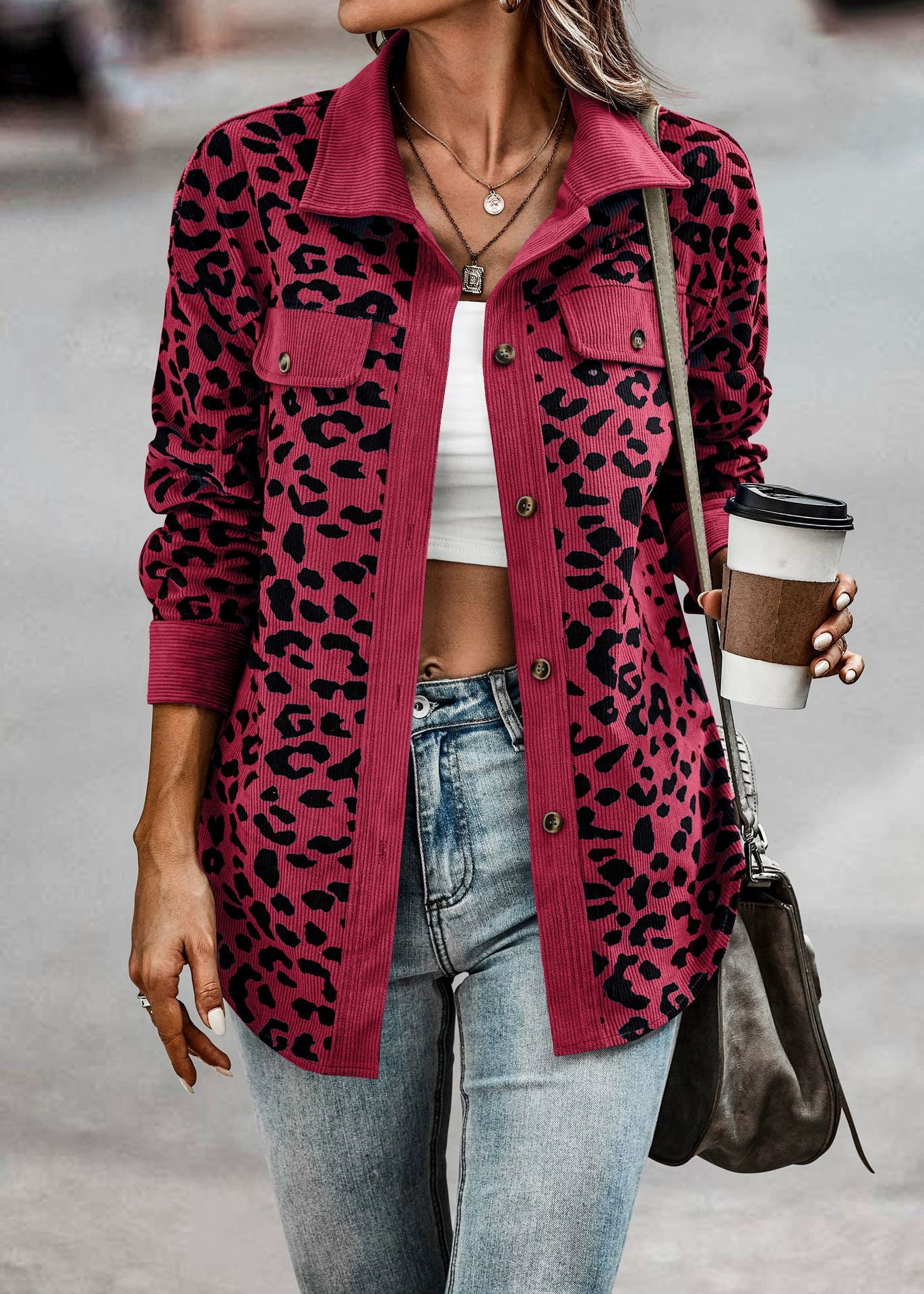 MILLE | Leopard print jacket with buttons