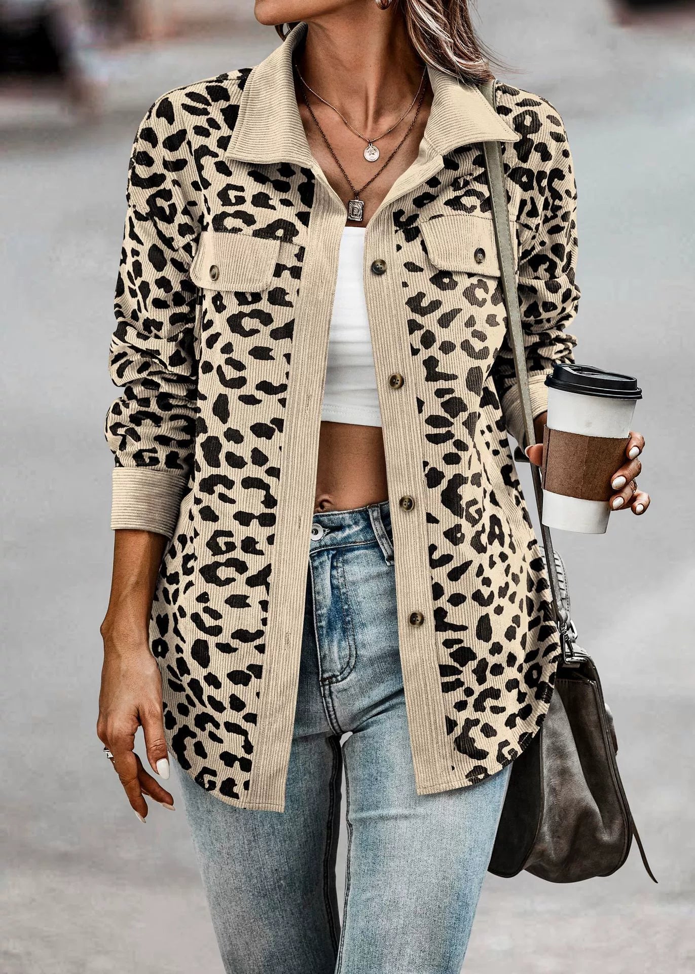 MILLE | Leopard print jacket with buttons