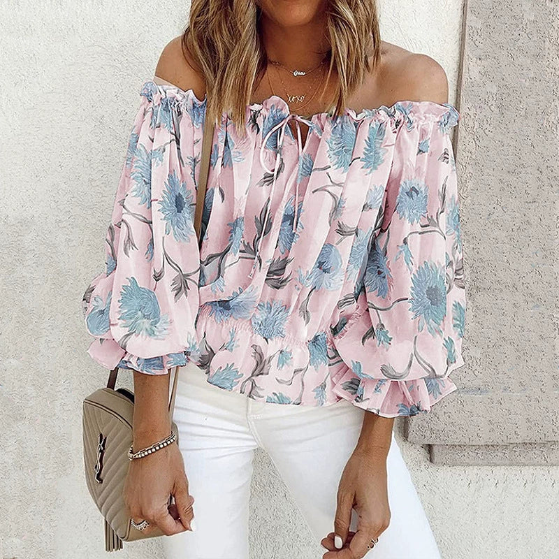 OLIVIA | Long sleeve floral blouse