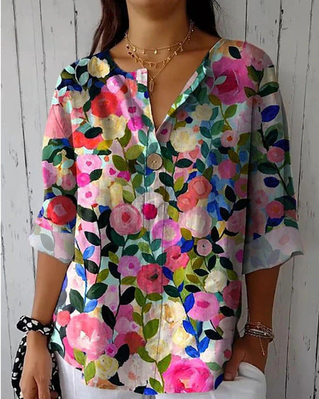 ALINA | Elegant floral blouse