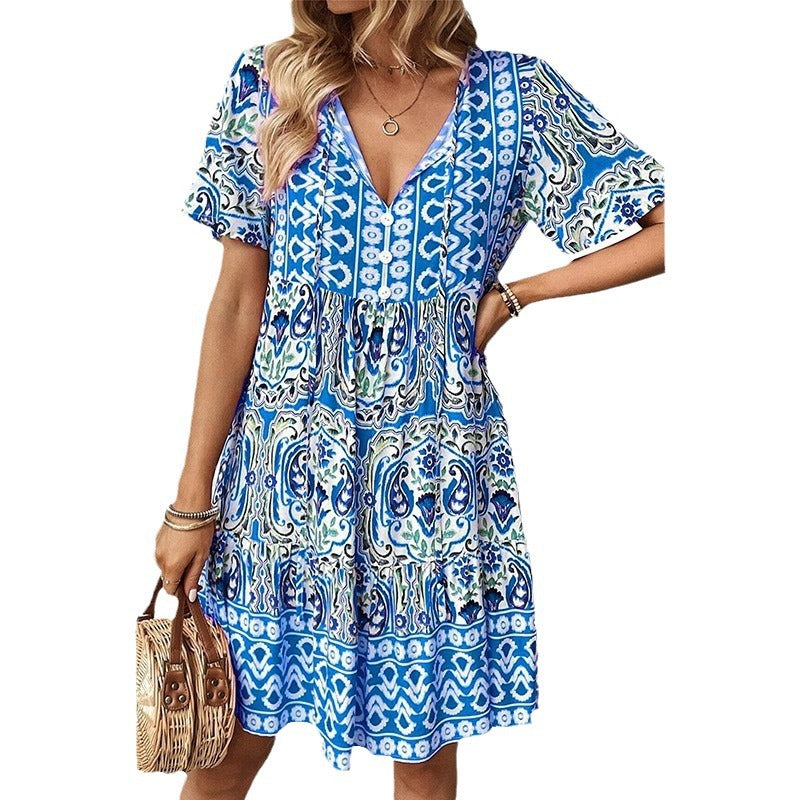 SARAH | Women´s mid lenght dress with beautiful print